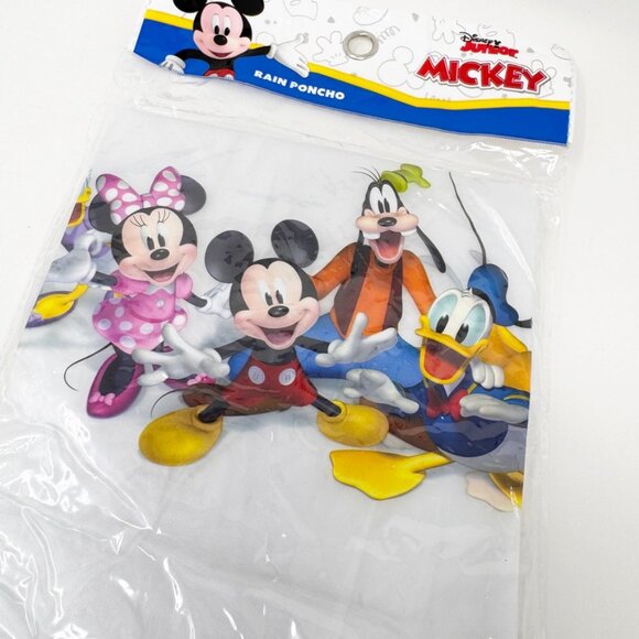 LOT 3 - Disney Mickey Mouse & Gang YOUTH Hooded Poncho  Clear  NEW - Picture 5 of 6